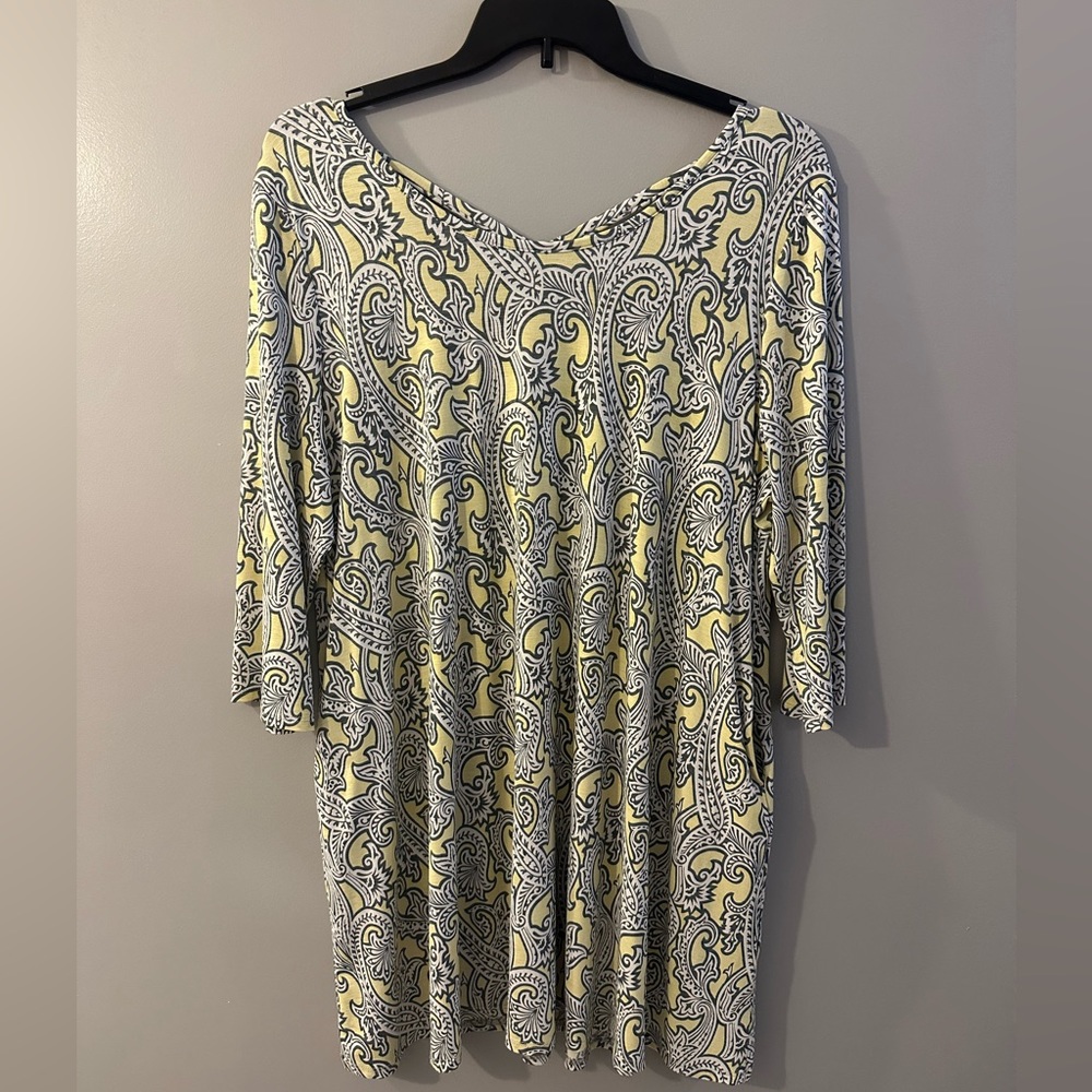 Perfectly Priscilla Long Sleeve Mini Dress Floral Size XXL